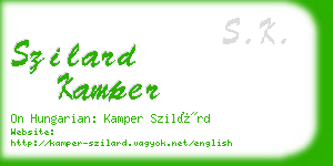 szilard kamper business card